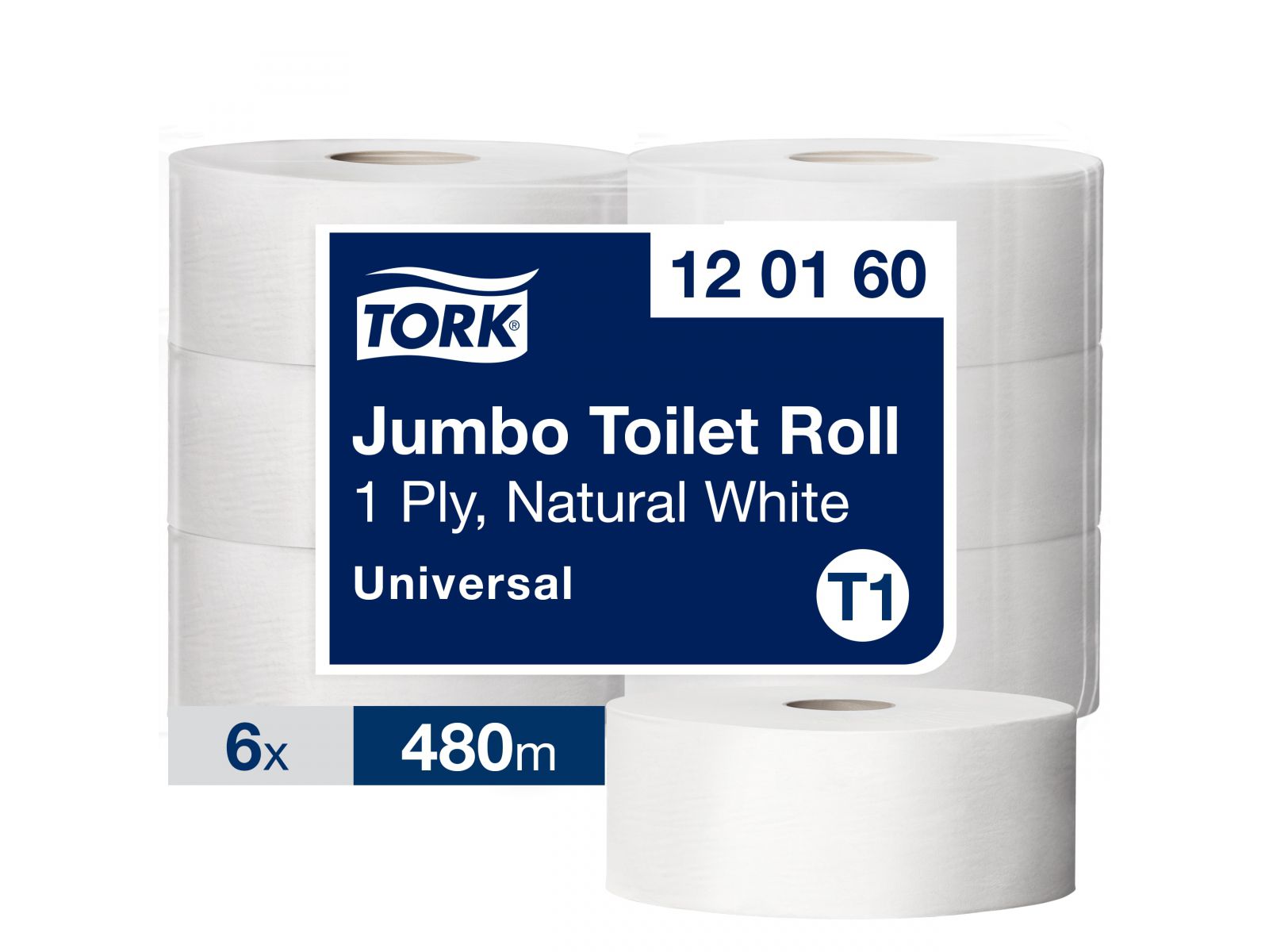 Papier toaletowy Maxi Tork 120160 Universal T1 x6 480m
